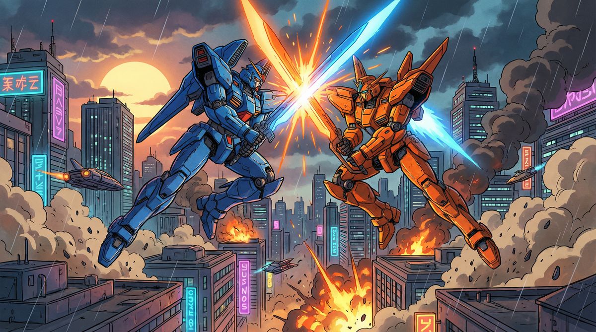 草莓视频动漫：热血机甲大战